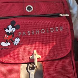 Disney Red Mickey Mouse Passholder Bag